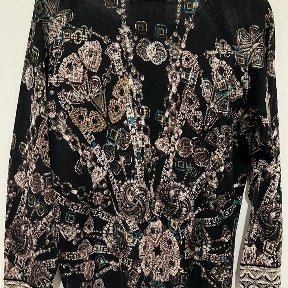 Vintage Custo Barcelona Metallic Grande Jewel Sweater Wool Lightweight / Med - Picture 8 of 12